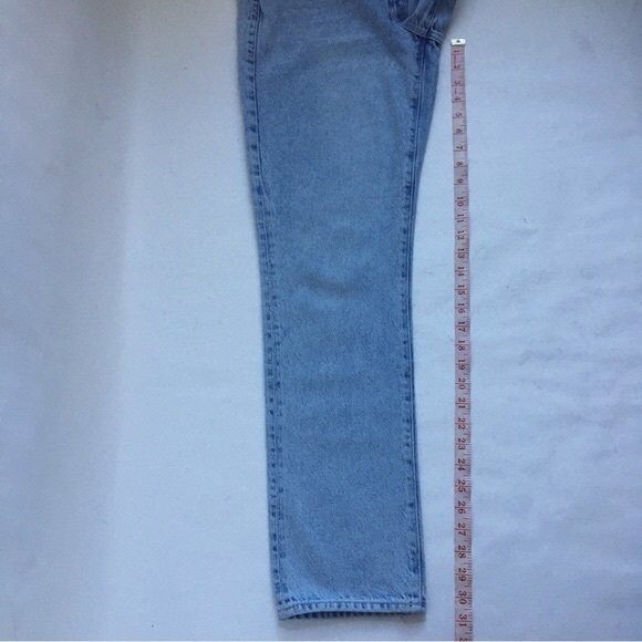 Good American High Rise Buttonfly Straight Leg Light Wash Denim Jeans Size 27 - Picture 12 of 17